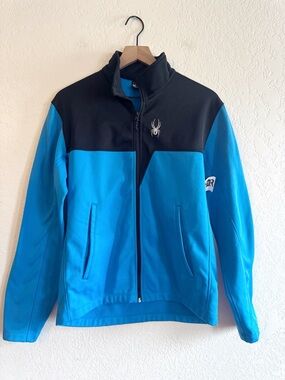 Spyder | blue and black shell jacket | M